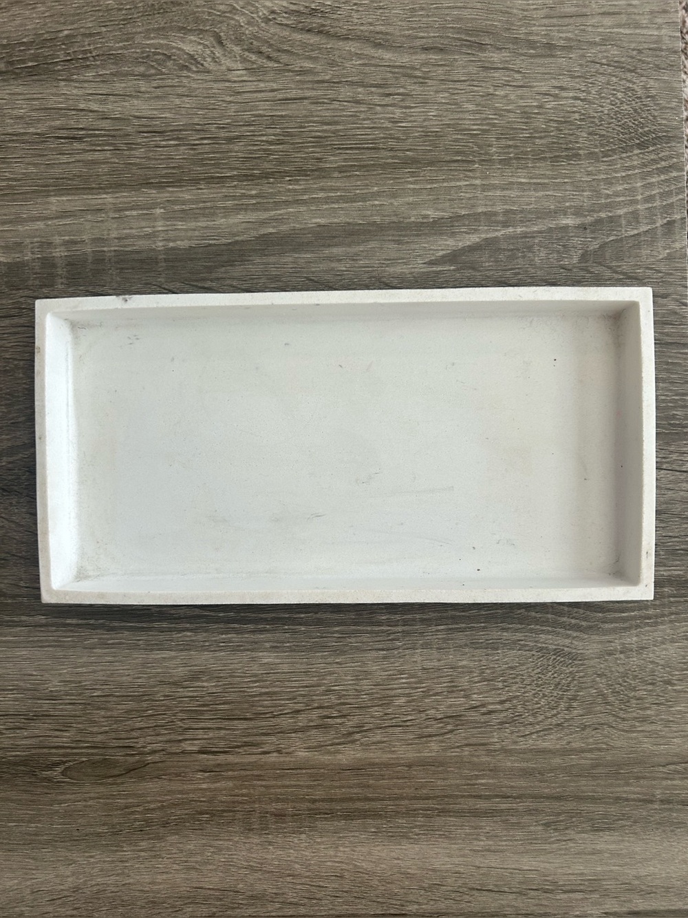 White Rectangular Decorative Tray - Home Bath